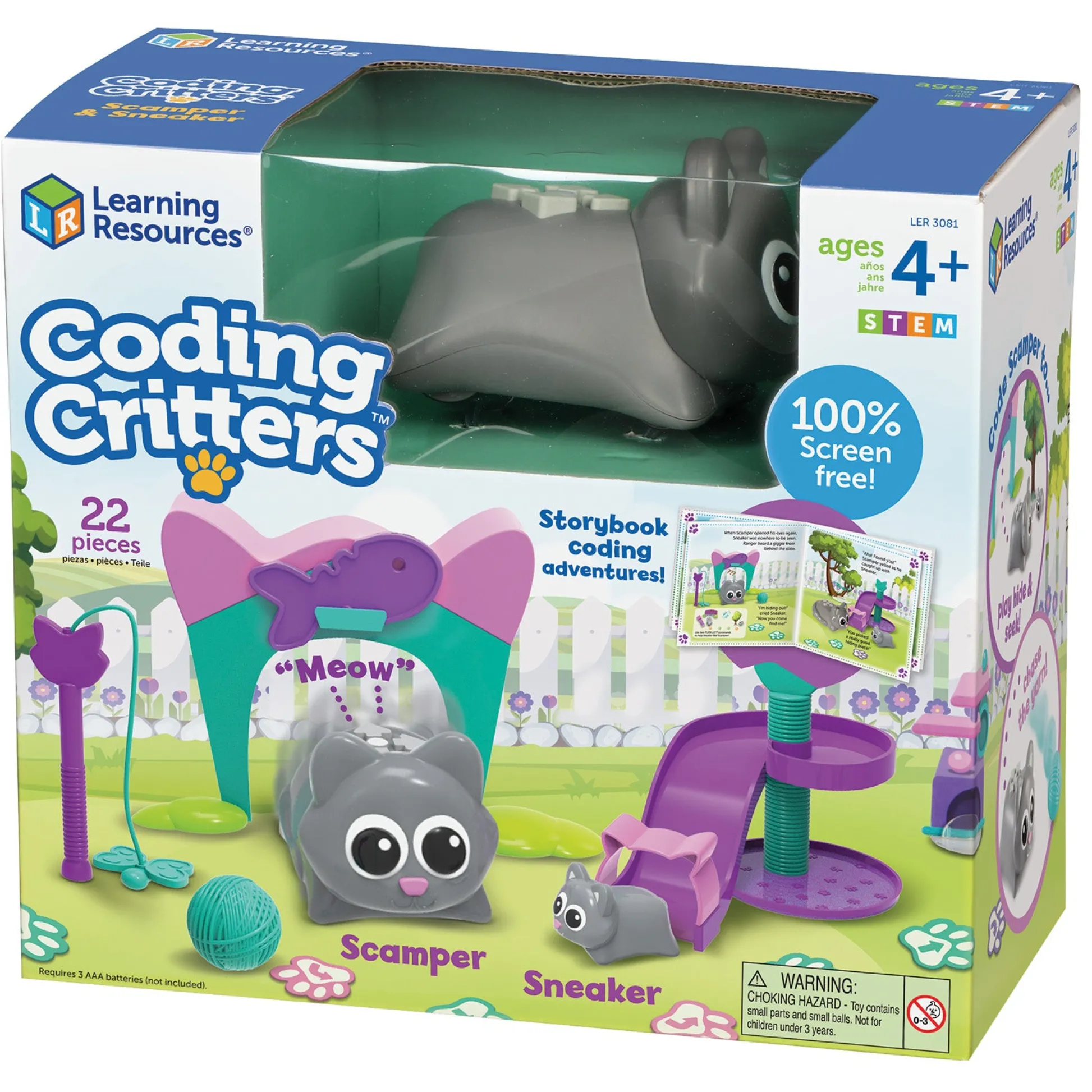 Educators Resource Learning Resources Coding Critiers - Scamper & Sneaker Interactive Kitten Set* Preschool Education Toys & Activities