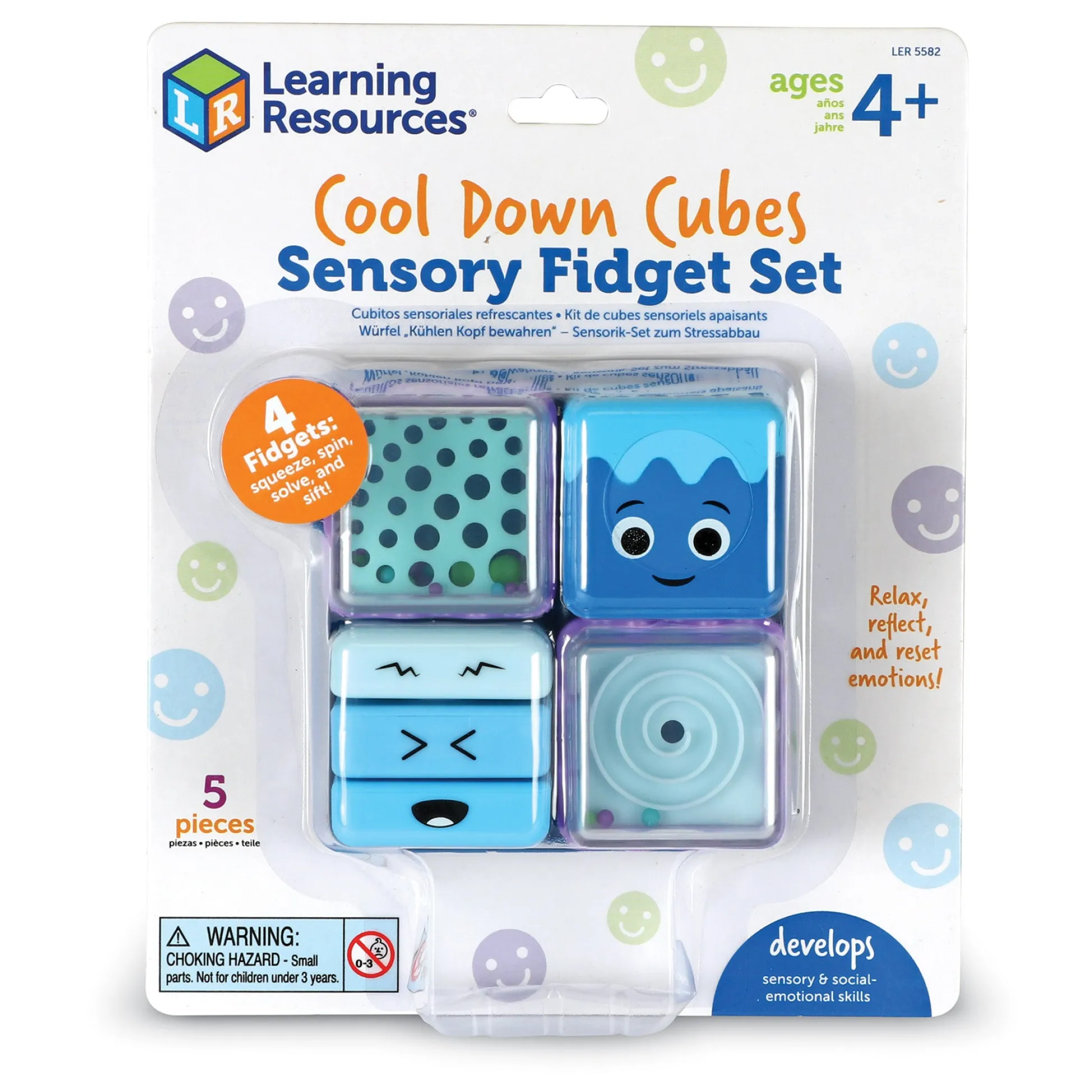 Educators Resource Learning Resources Cool Down Cubes Sensory Fidget Set* Sensory & Fidget Toys|Social & Emotional Skills