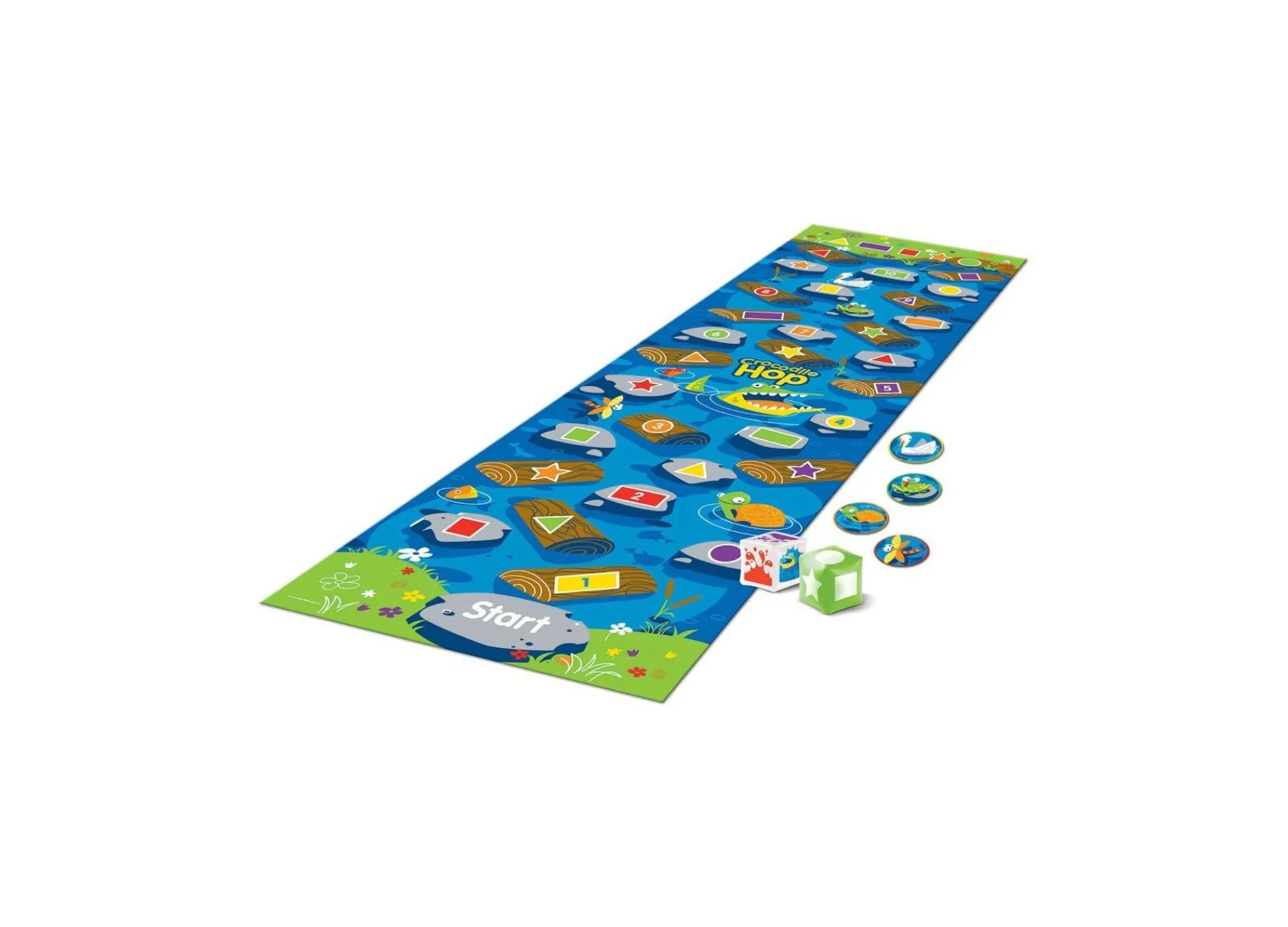 AreYouGame Learning Resources Crocodile Hop Floor Game - Interactive Learning Mat* Toddler & Preschool Games & Puzzles