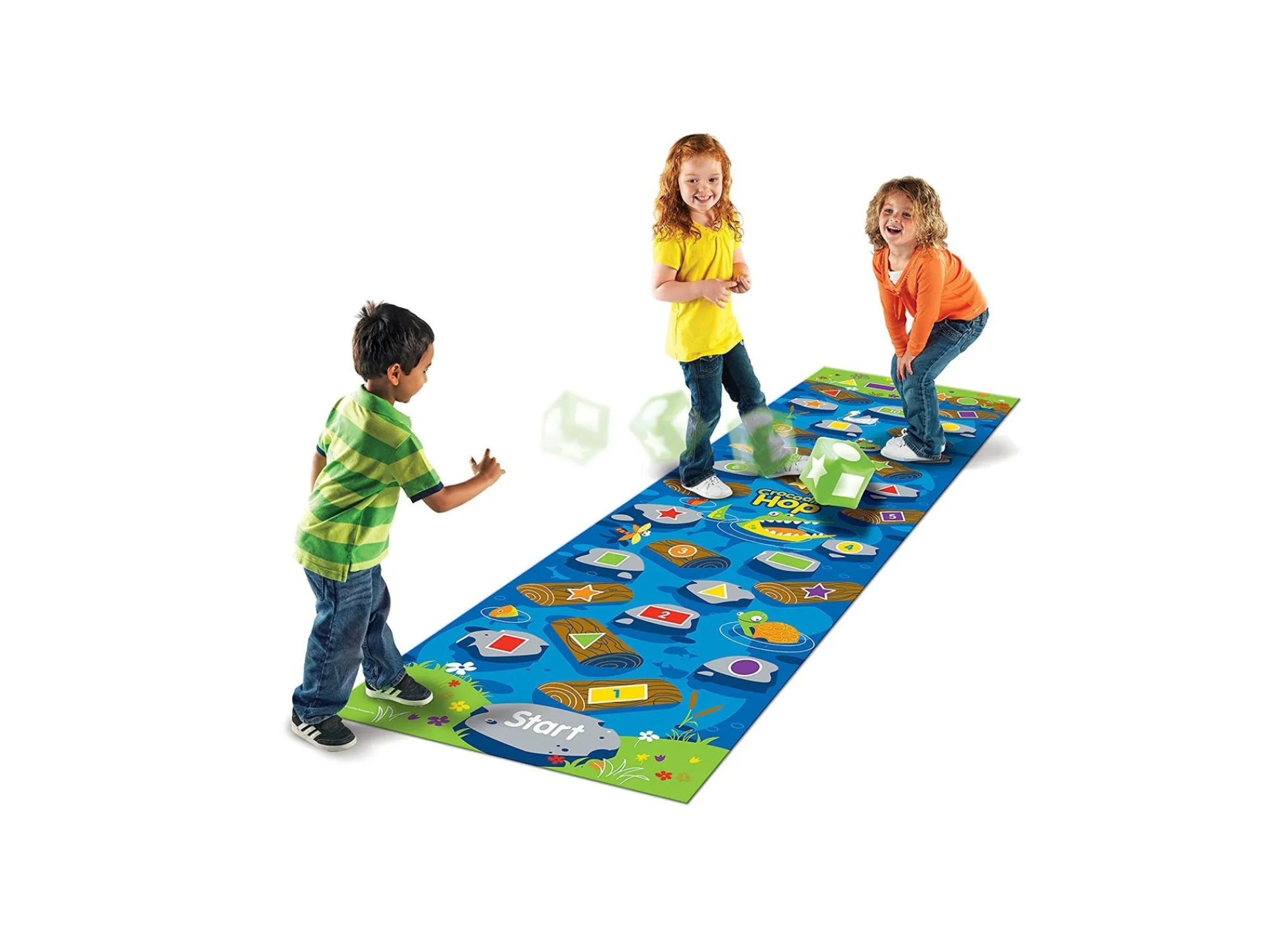 AreYouGame Learning Resources Crocodile Hop Floor Game - Interactive Learning Mat* Toddler & Preschool Games & Puzzles