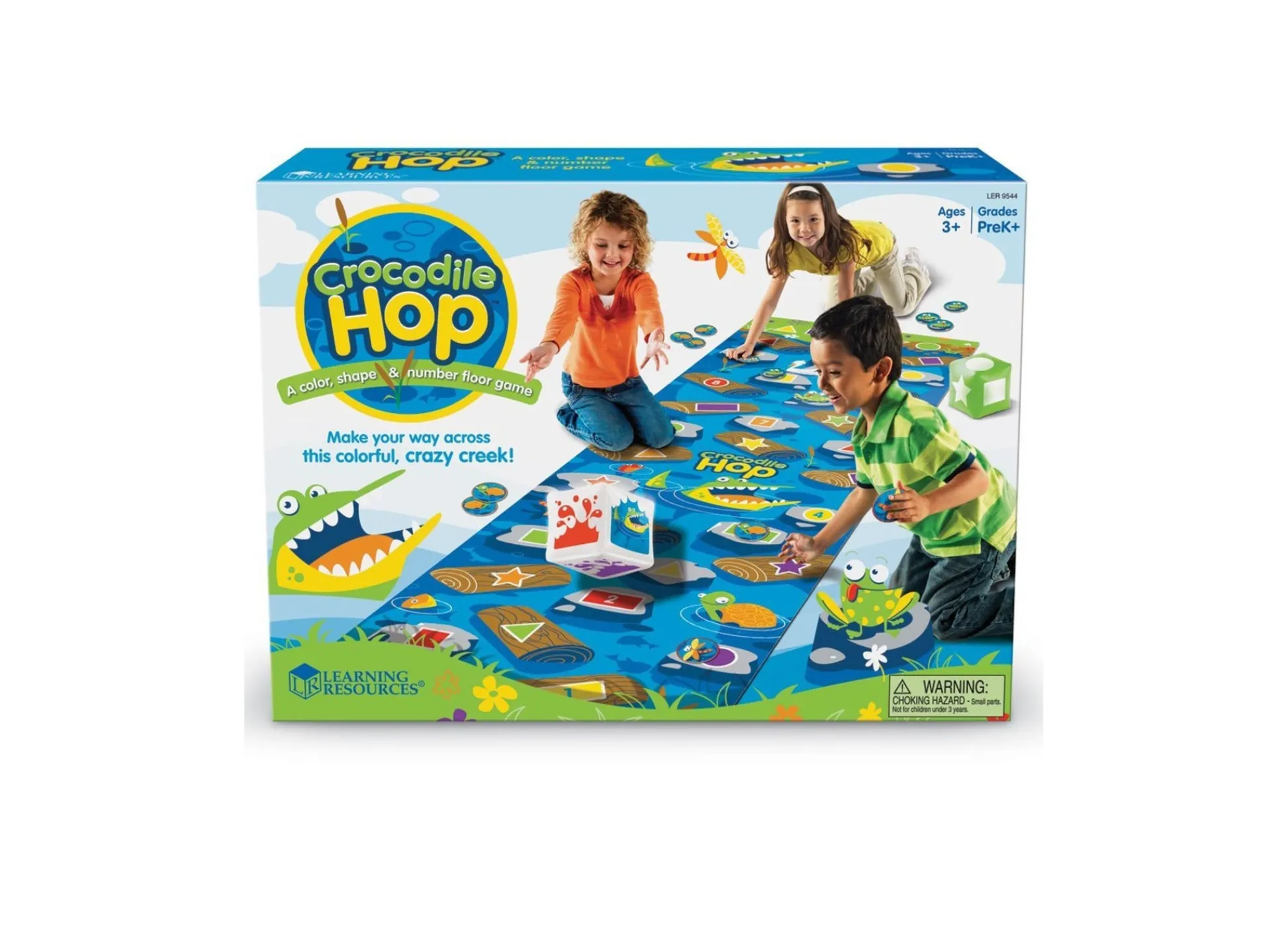AreYouGame Learning Resources Crocodile Hop Floor Game - Interactive Learning Mat* Toddler & Preschool Games & Puzzles