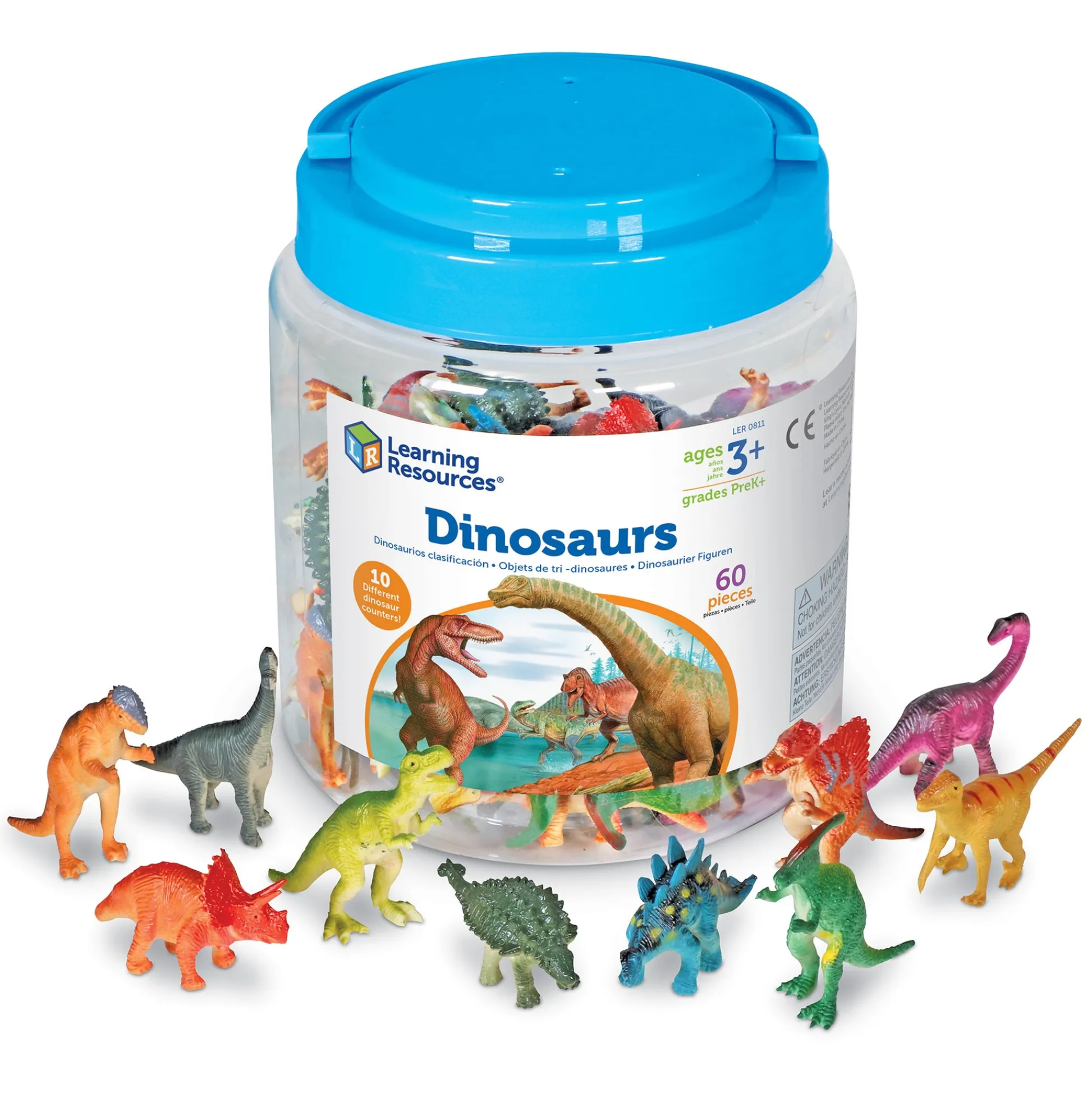 Educators Resource Learning Resources Dinosaur Counters - Prehistoric Math Fun Set of 60* Preschool Education Toys & Activities