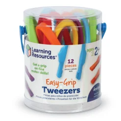 Educators Resource Learning Resources Easy Grip Preschool Tweezers - Colorful Learning Tools - Pack of 12* Preschool Education Toys & Activities