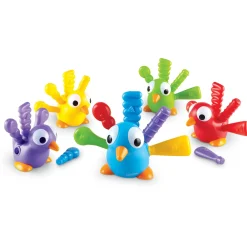 Educators Resource Learning Resources Fine Motor Peacock Pals - Textured Feathers for Tactile Learning* Preschool Education Toys & Activities