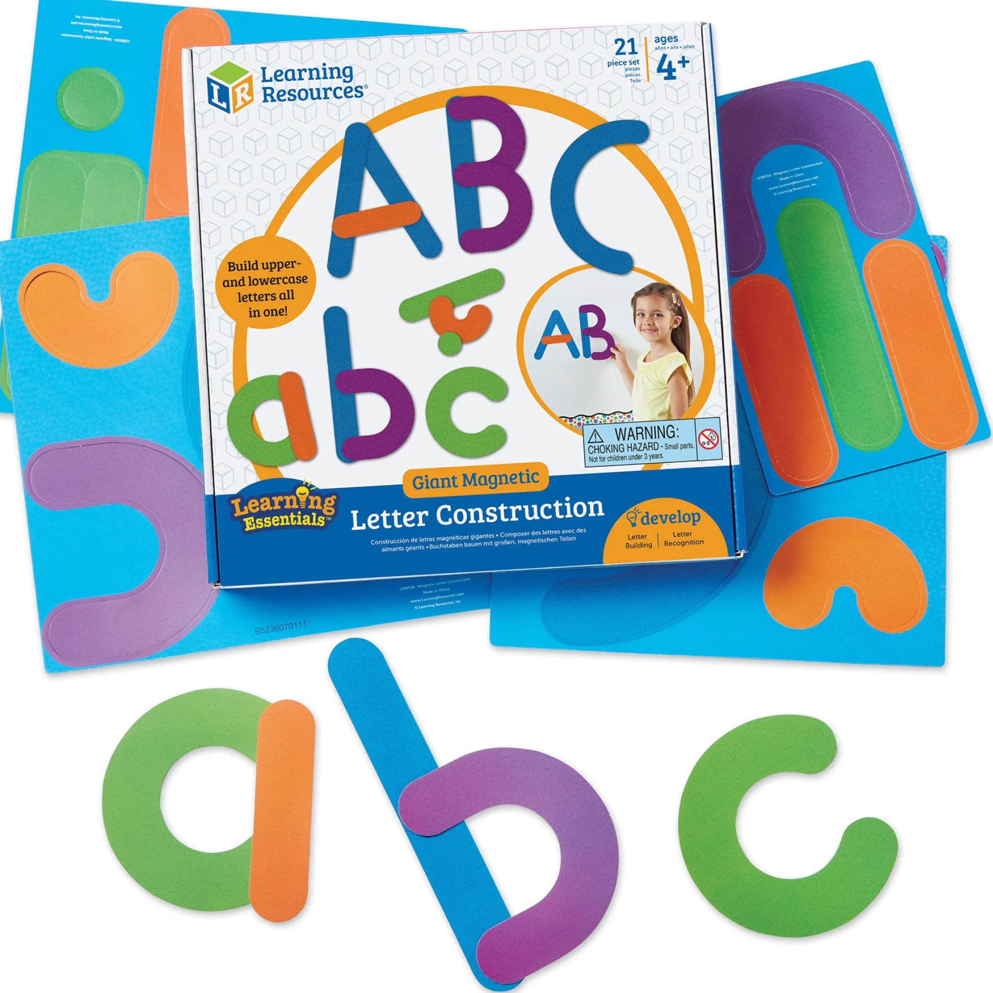 Educators Resource Learning Resources Giant Magnetic Letter Construction - 21-Piece Educational Set* Preschool Education Toys & Activities