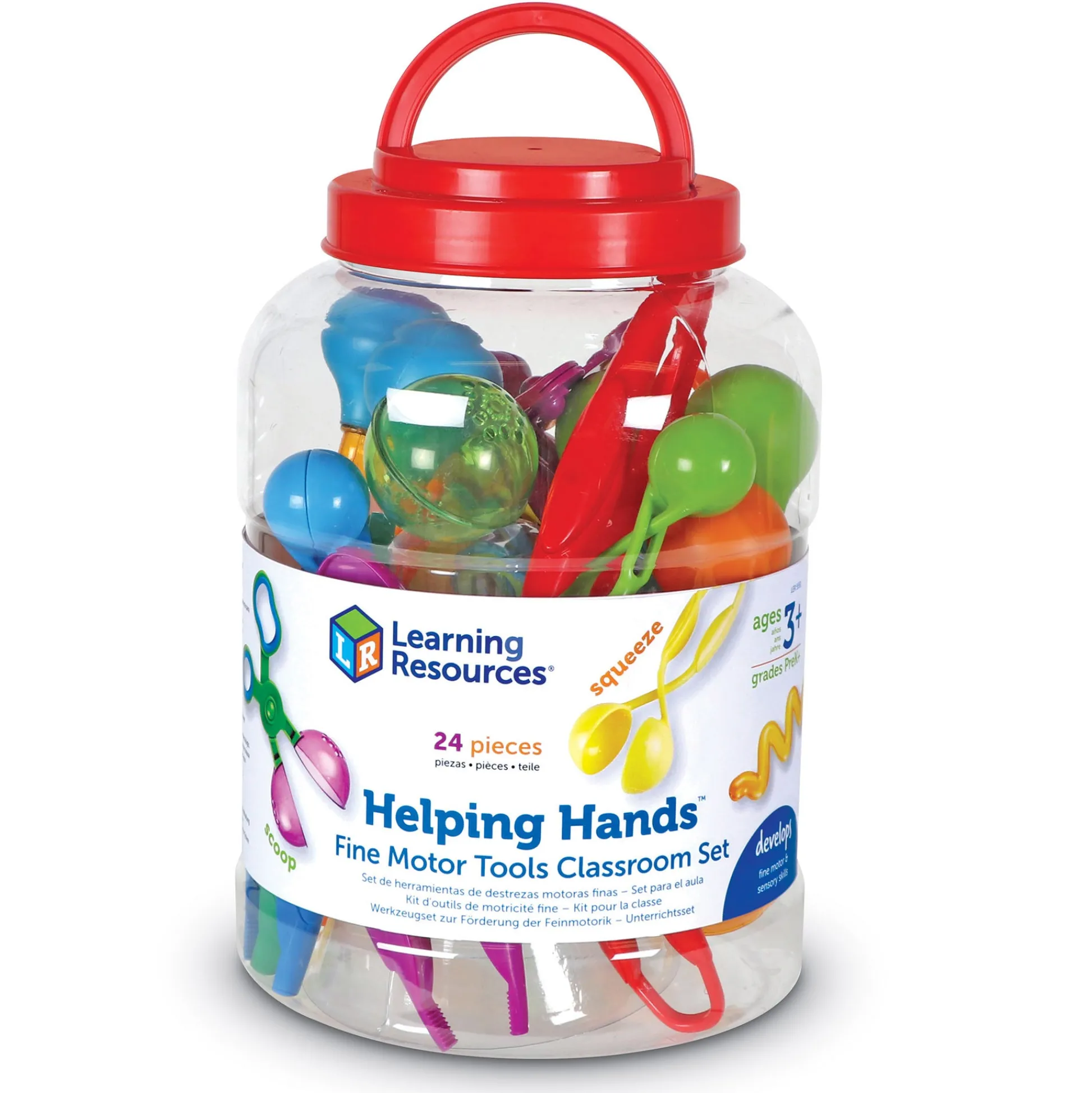 Educators Resource Learning Resources Helping Hands Fine Motor Tools Classroom Set - 24 Piece* Preschool Education Toys & Activities