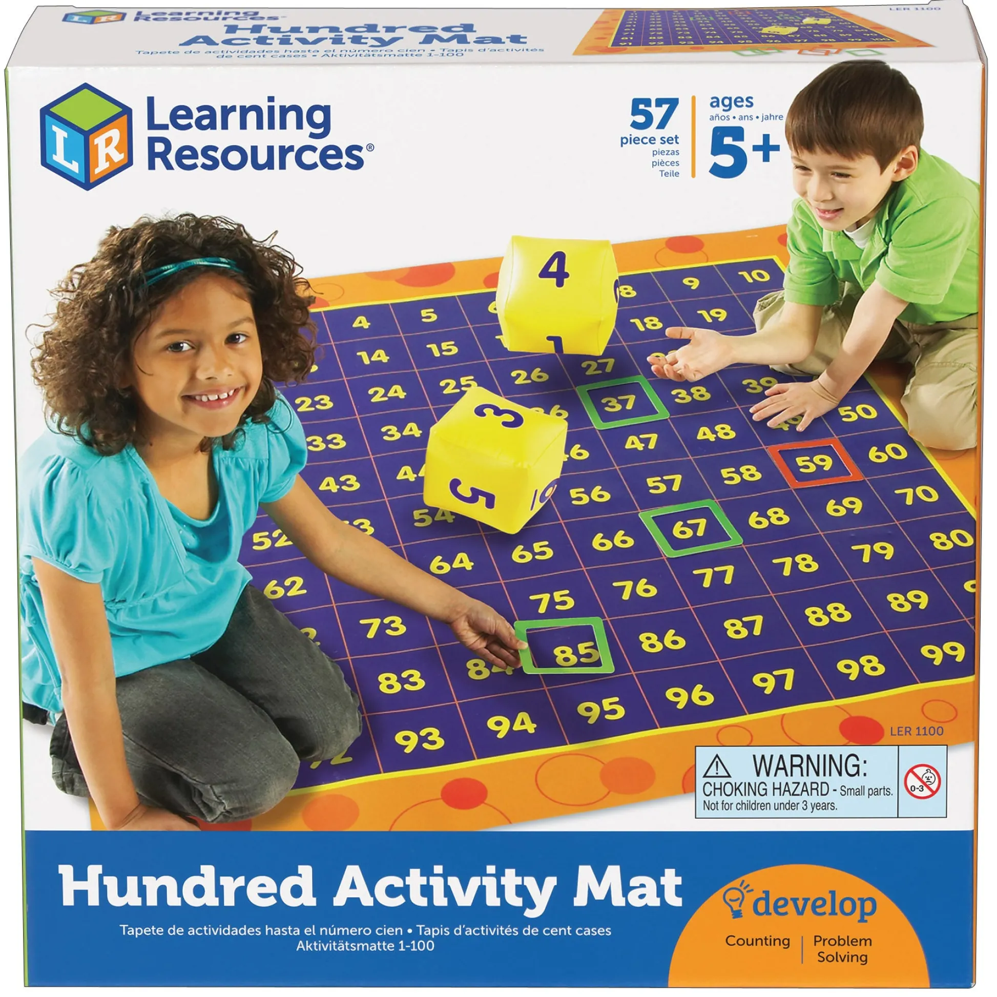 Educators Resource Learning Resources Hip Hoppin’ Hundred Mat - Interactive Math Learning Toy* Math Toys|Math, Counting & Time