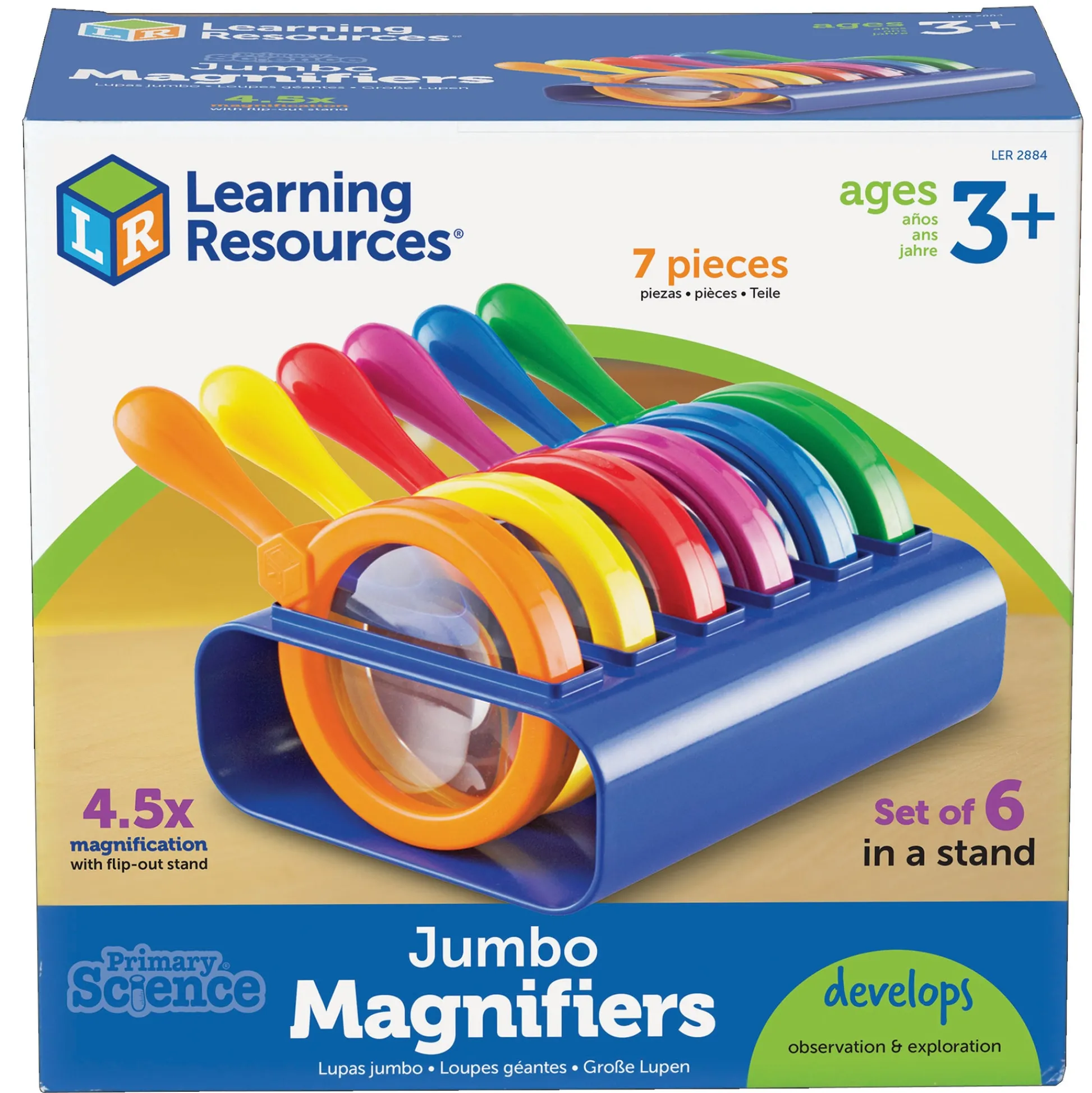 Educators Resource Learning Resources Jumbo Magnifiers Science Kit - Colorful Set of 6* Science & Discovery