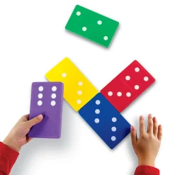 Educators Resource Learning Resources Jumbo Foam Dominoes - Multicolor Set of 28* Dominoes & Tiles Games