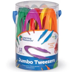 Educators Resource Learning Resources Jumbo Tweezers - Colorful Motor Skills Set of 12* Preschool Education Toys & Activities