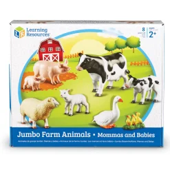 Educators Resource Learning Resources Jumbo Farm Animals: Mommas And Babies Set* Animal Figures|Dress Up