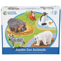 Educators Resource Learning Resources Jumbo Zoo Animals - Playful 5-Piece Set* Animal Figures|Dress Up