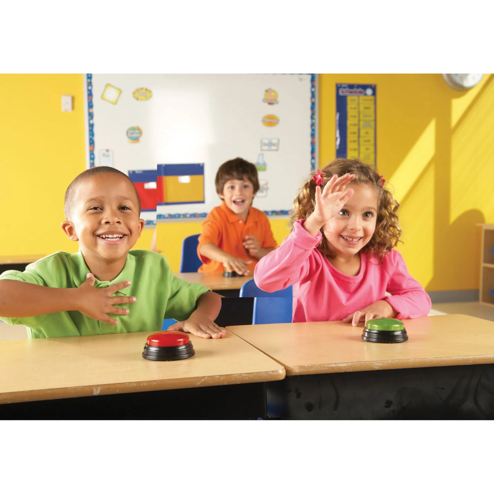 Educators Resource Learning Resources Lights and Sounds Answer Buzzers - Interactive Set of 4* Preschool Education Toys & Activities
