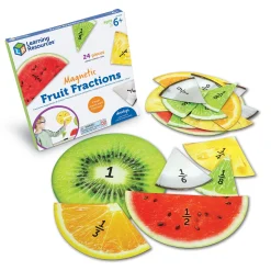 Educators Resource Learning Resources Magnetic Fruit Fractions - Educational Math Toy* Math Toys|Math, Counting & Time