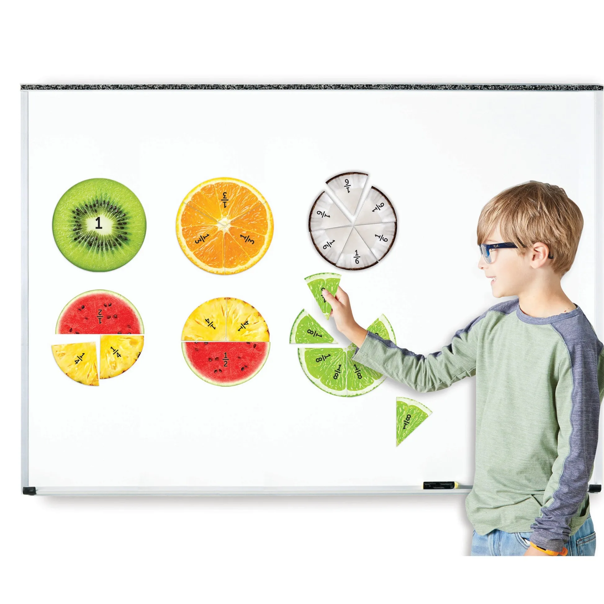 Educators Resource Learning Resources Magnetic Fruit Fractions - Educational Math Toy* Math Toys|Math, Counting & Time