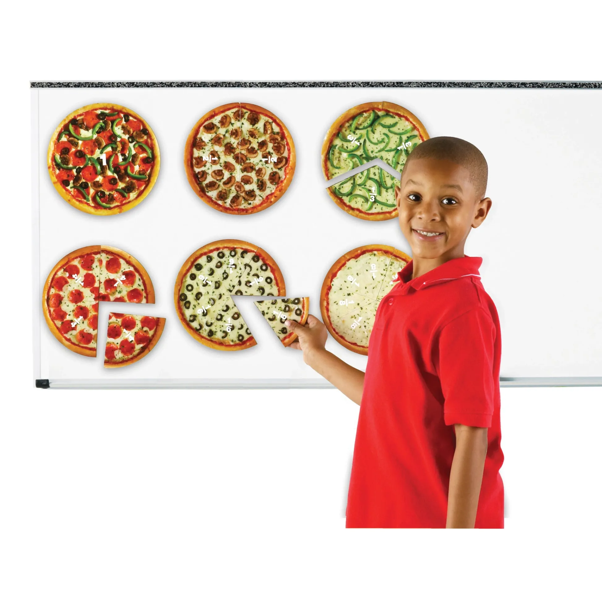 Educators Resource Learning Resources Magnetic Pizza Fraction Set - Colorful Educational Toy* Math Toys|Math, Counting & Time