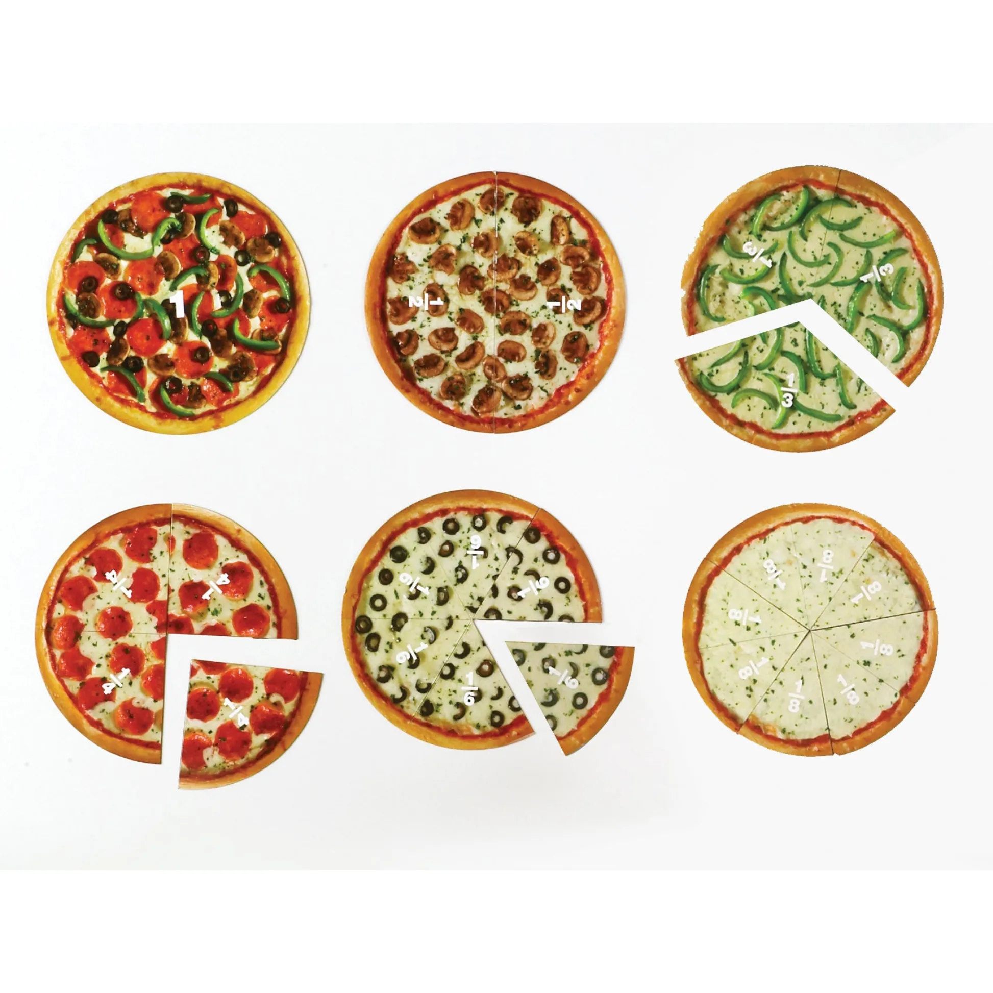 Educators Resource Learning Resources Magnetic Pizza Fraction Set - Colorful Educational Toy* Math Toys|Math, Counting & Time