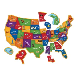 Educators Resource Learning Resources Magnetic U.S. Map Puzzle - Interactive Geography Fun* Puzzles