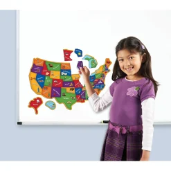 Educators Resource Learning Resources Magnetic U.S. Map Puzzle - Interactive Geography Fun* Puzzles
