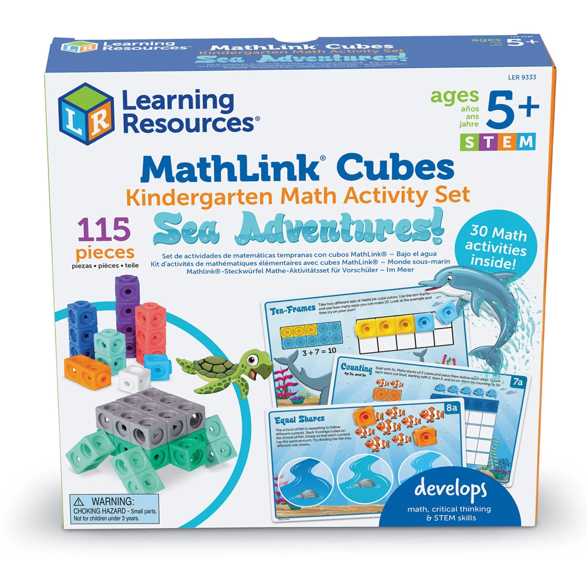 Educators Resource Learning Resources Mathlink Cubes - Sea Adventures - Kindergarten Math Activity Set* Math Toys|Math, Counting & Time