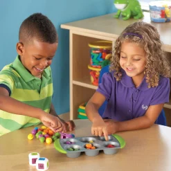Educators Resource Learning Resources Mini Muffin Match Up - Color and Number Educational Game* Preschool Education Toys & Activities