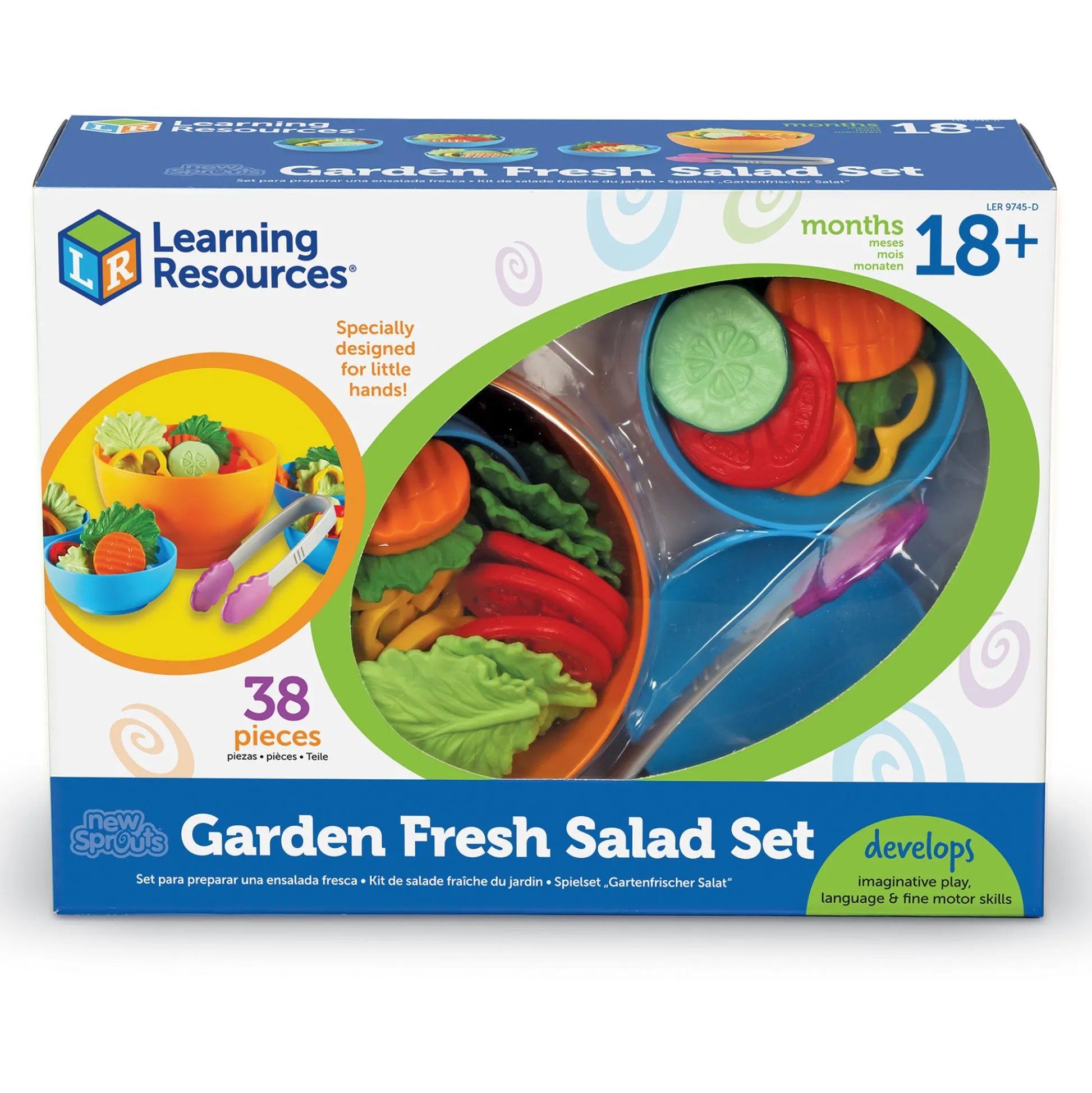 Educators Resource Learning Resources New Sprouts Garden Fresh Salad Play Set* Kitchens & Play Food|Dress Up