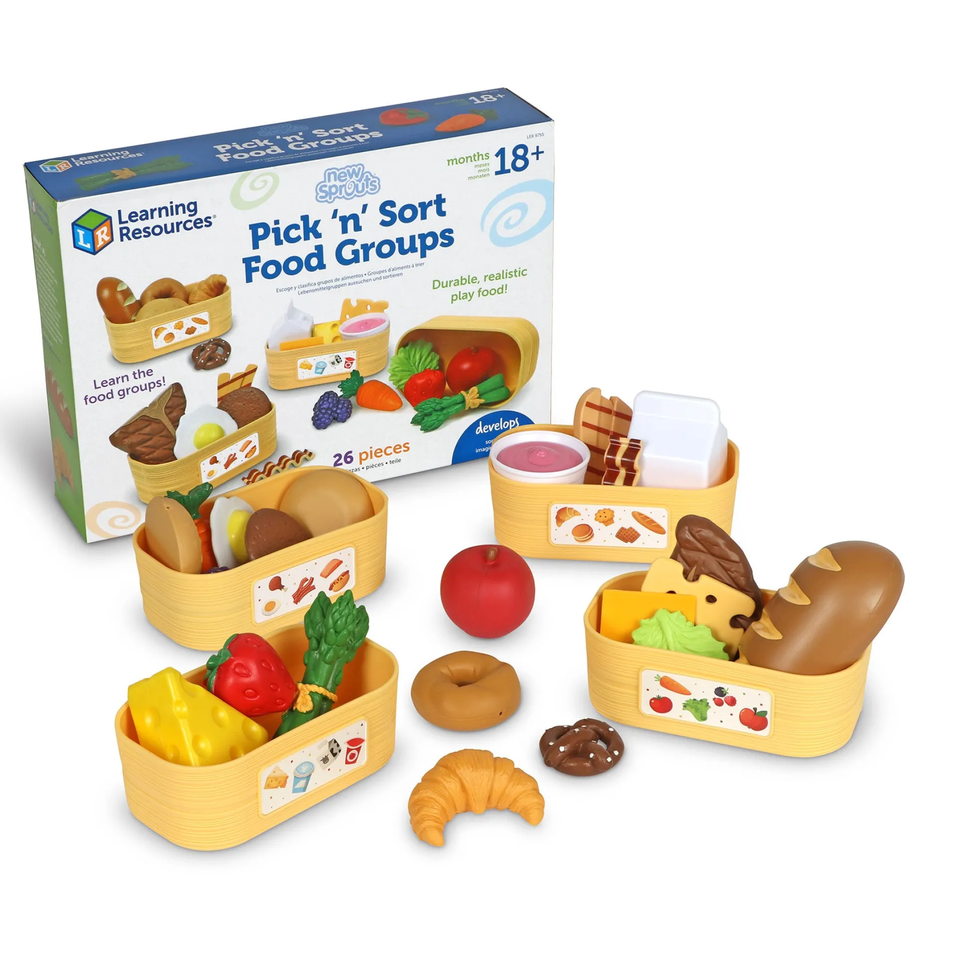 Educators Resource Learning Resources New Sprouts Pick 'n' Sort Food Groups - Educational Play Set* Kitchens & Play Food|Dress Up