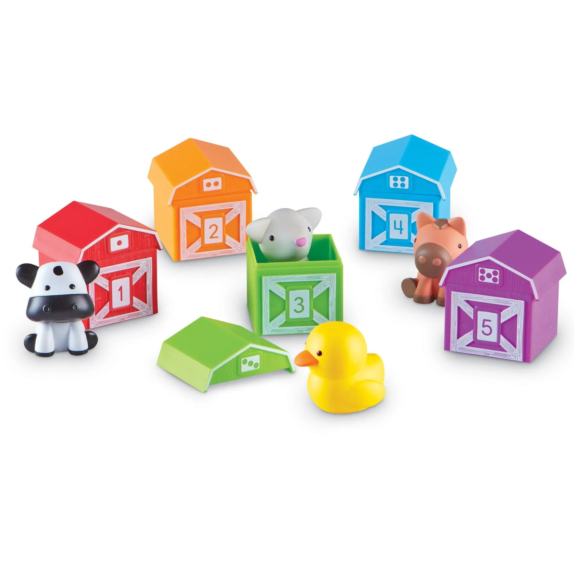 Educators Resource Learning Resources Peekaboo Learning Farm Colorful Animal Barn Playset* Preschool Education Toys & Activities