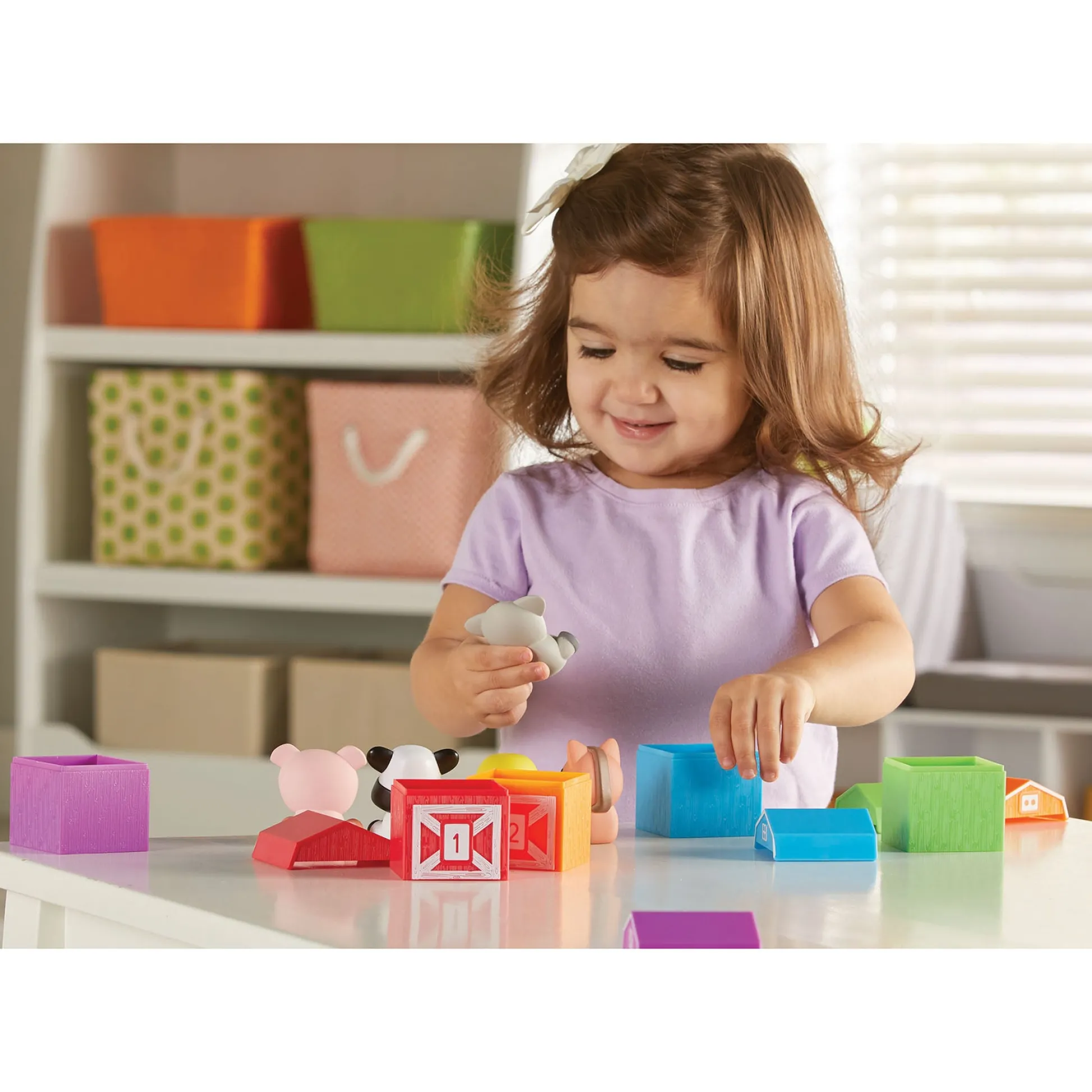 Educators Resource Learning Resources Peekaboo Learning Farm Colorful Animal Barn Playset* Preschool Education Toys & Activities
