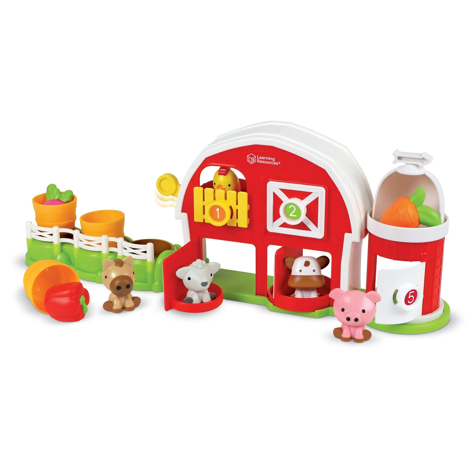 Educators Resource Learning Resources Peekaboo Learning Barn Play Set* Preschool Figures & Playsets|Preschool Education Toys & Activities