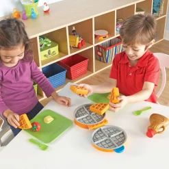 Educators Resource Learning Resources 14-Piece Waffle Time Playset* Kitchens & Play Food|Dress Up