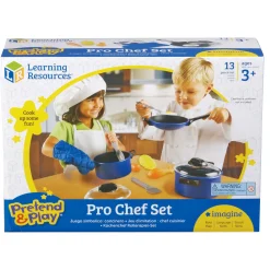 Educators Resource Learning Resources 13-Piece Pretend & Play Pro Chef Set* Kitchens & Play Food|Dress Up