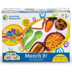 Educators Resource Learning Resources 20-Piece New Sprouts Munch It! Food Set* Kitchens & Play Food|Dress Up