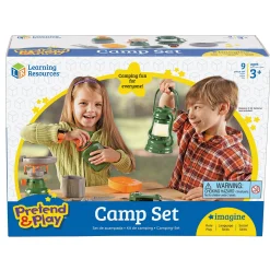 Educators Resource Learning Resources 9-Piece Pretend & Play Camp Set - Adventure Kit* Tents, Tunnels & Playhouses|Dress Up