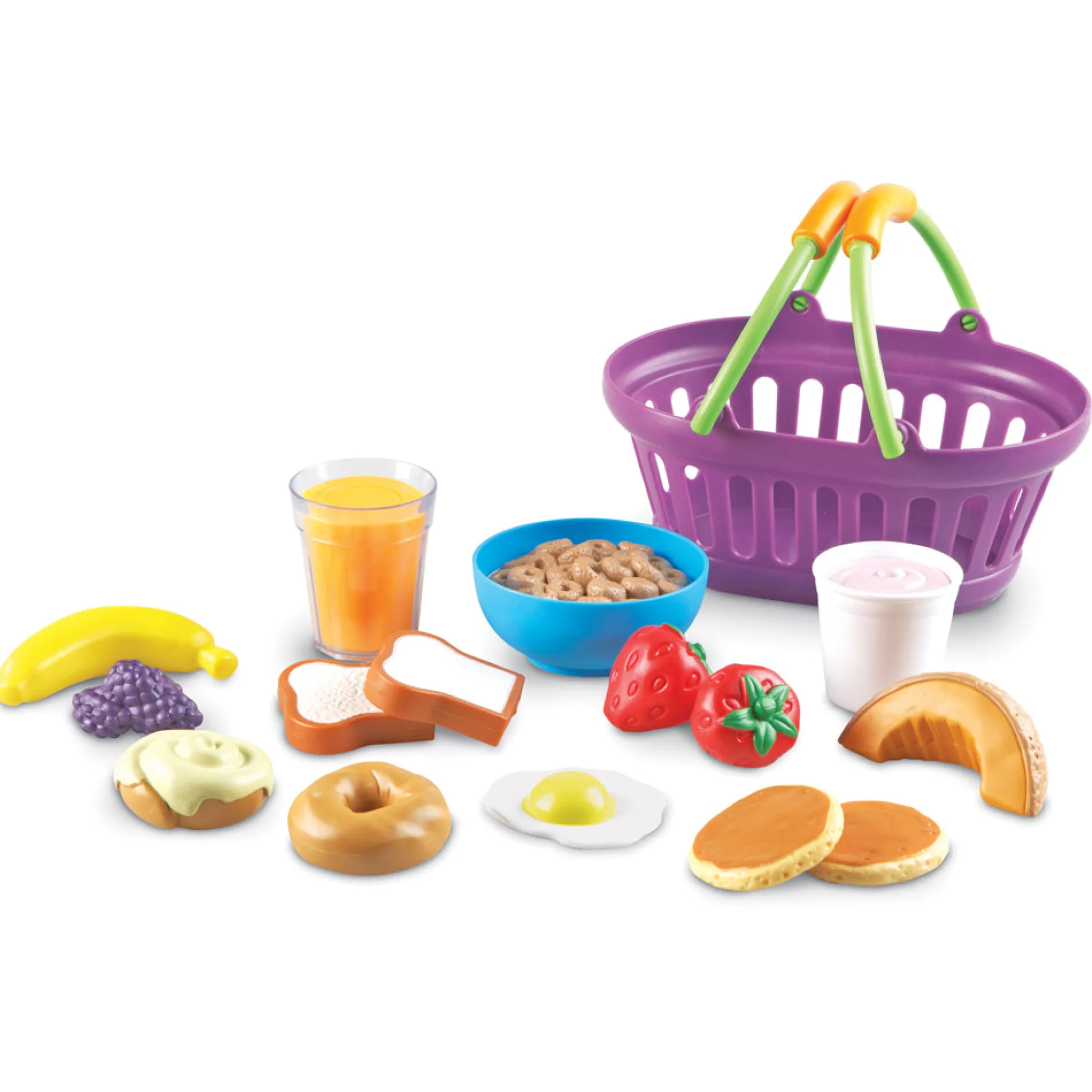 AreYouGame Learning Resources 18-Piece New Sprouts Breakfast Basket* Kitchens & Play Food|Social & Emotional Skills
