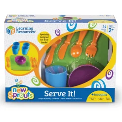 Educators Resource Learning Resources 24-Piece New Sprouts Serve it! Dish Set* Kitchens & Play Food|Dress Up