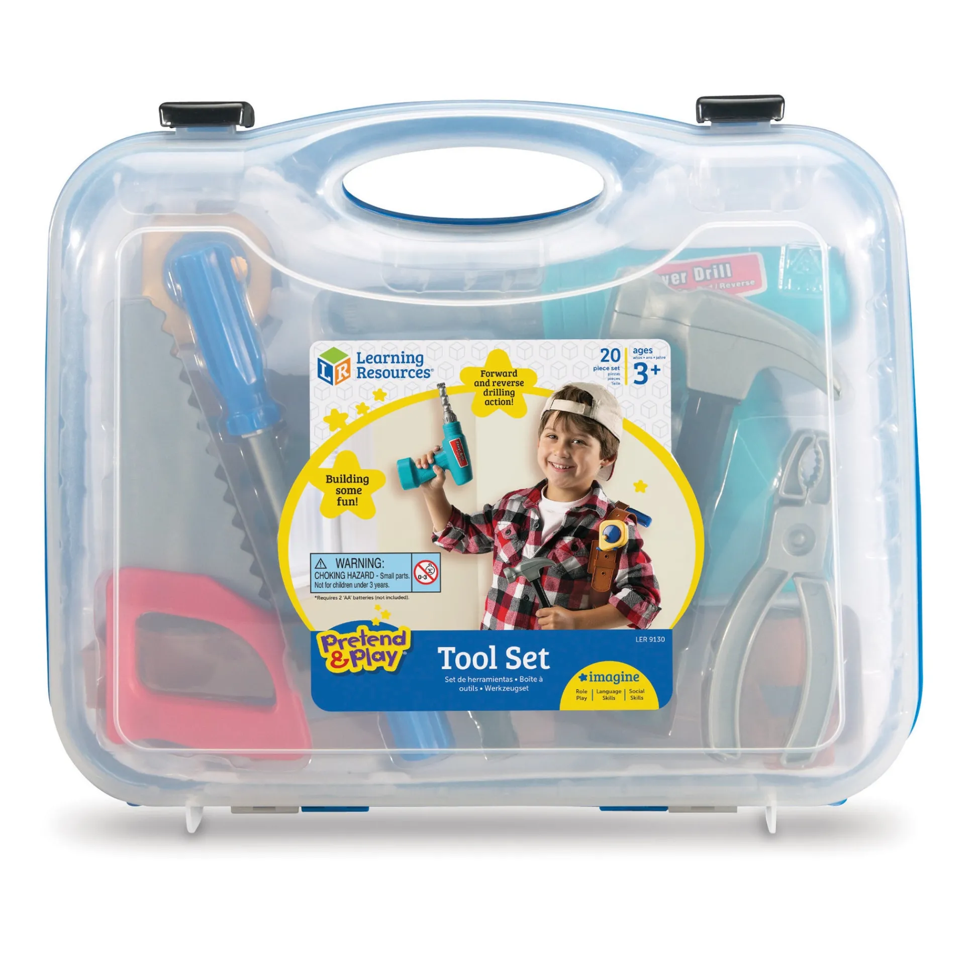 Educators Resource Learning Resources 20-Piece Pretend & Play Work Belt Tool Set* Tools & Workshops|Dress Up