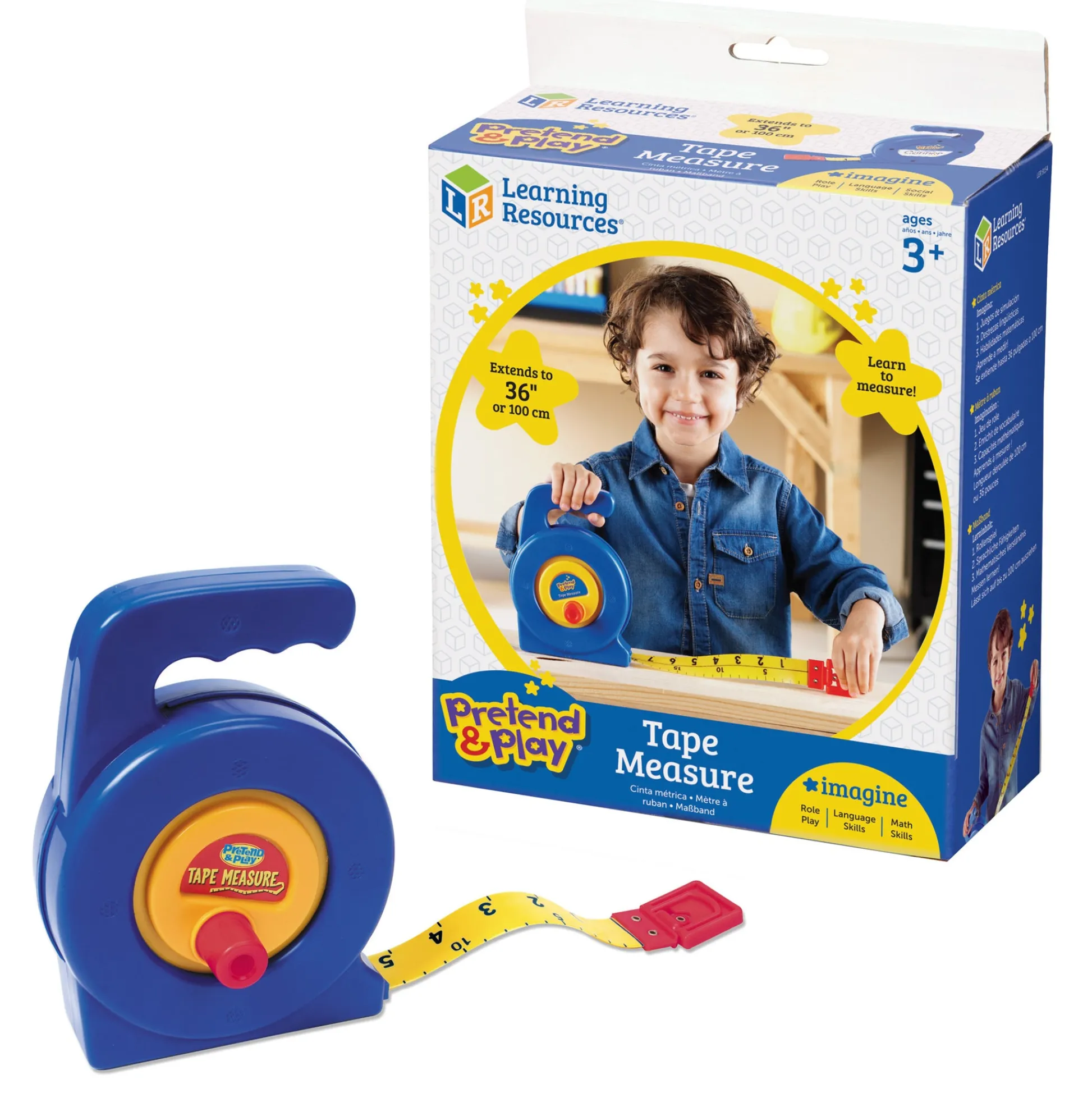Educators Resource Learning Resources Pretend & Play Tape Measure - Colorful & Sturdy Design* Tools & Workshops|Dress Up