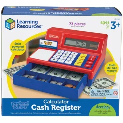 Educators Resource Learning Resources Pretend & Play Calculator Cash Register with Solar Panel* Kitchens & Play Food|Dress Up