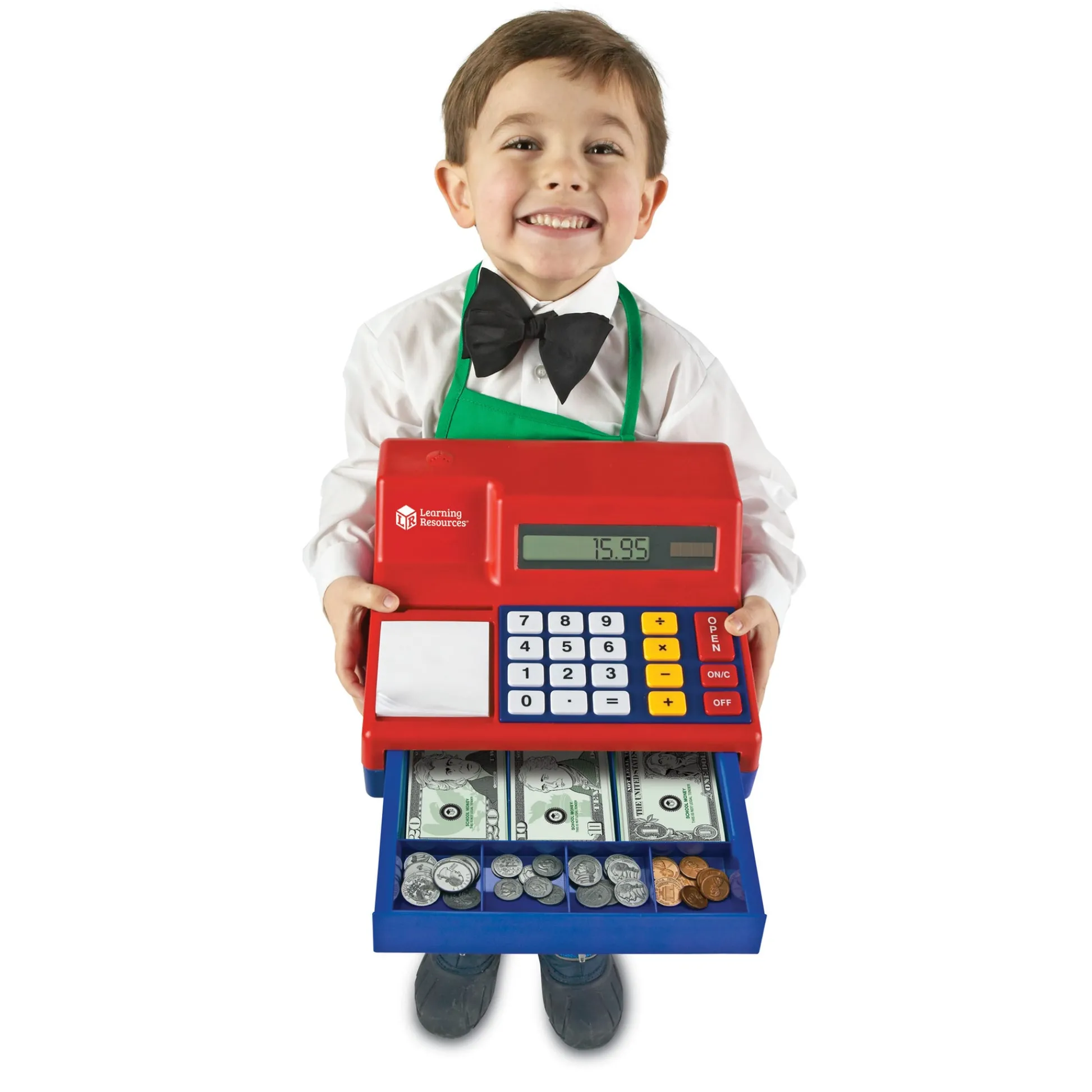 Educators Resource Learning Resources Pretend & Play Calculator Cash Register with Solar Panel* Kitchens & Play Food|Dress Up