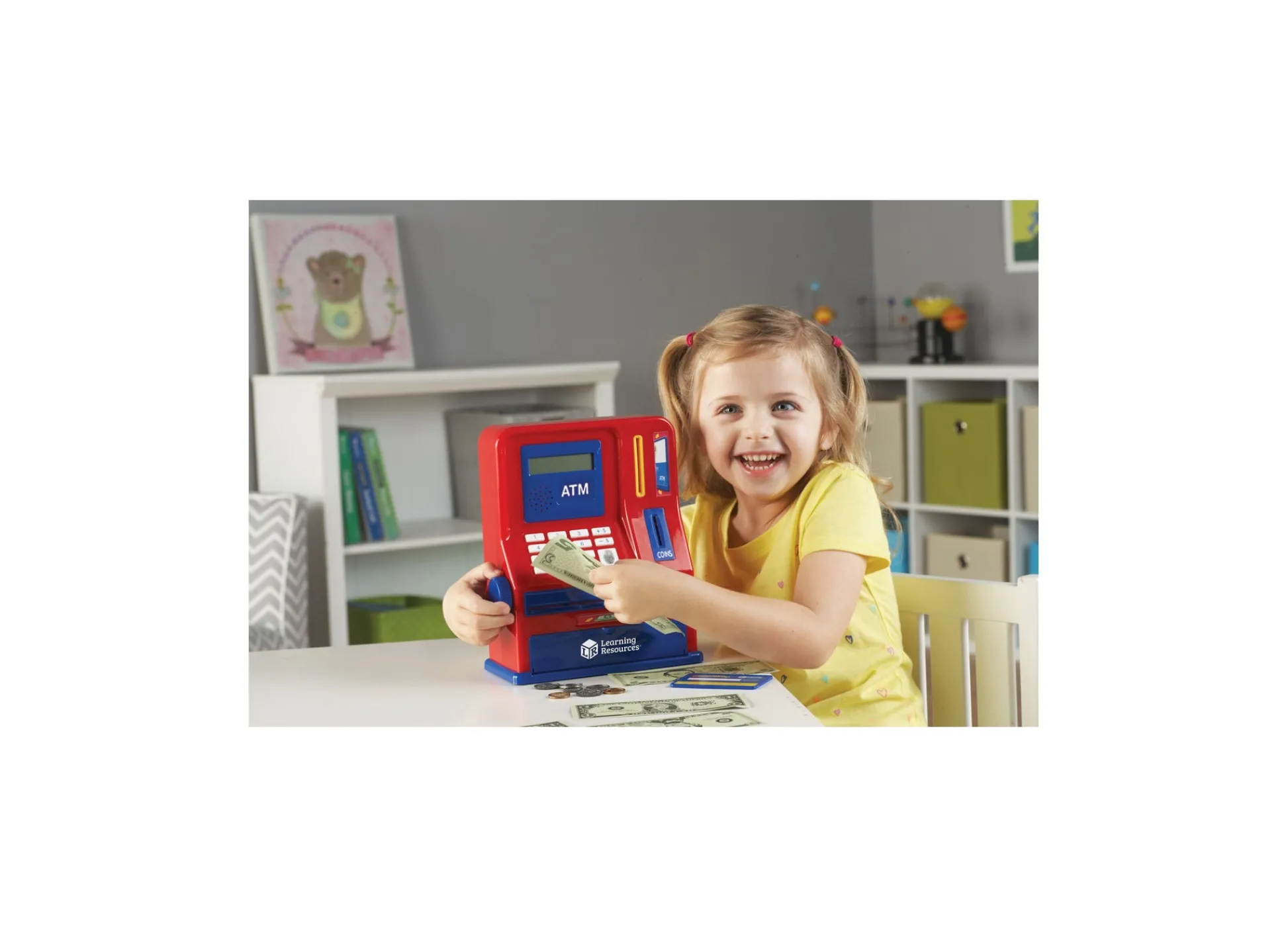 AreYouGame Learning Resources Pretend & Play Teaching ATM Bank - Interactive Educational Toy* Preschool Education Toys & Activities