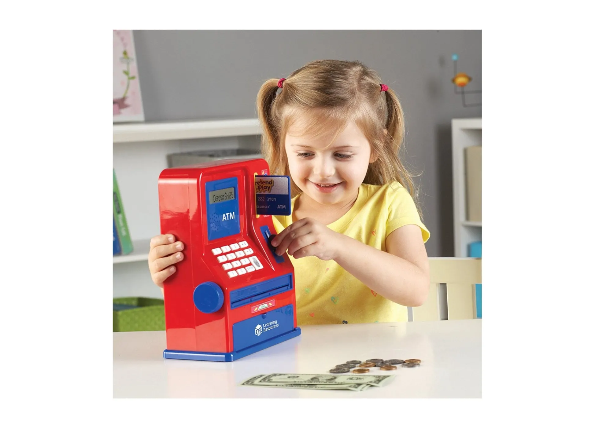 AreYouGame Learning Resources Pretend & Play Teaching ATM Bank - Interactive Educational Toy* Preschool Education Toys & Activities