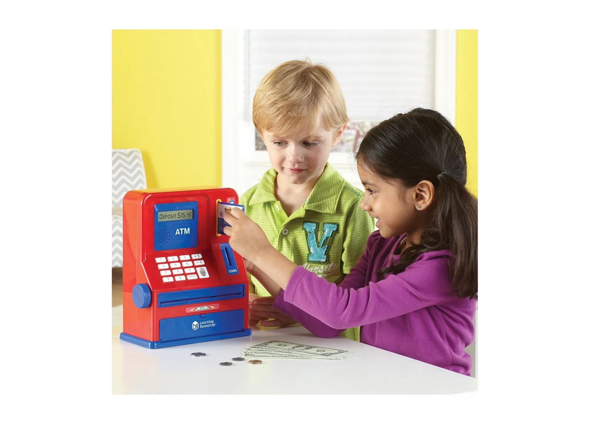 AreYouGame Learning Resources Pretend & Play Teaching ATM Bank - Interactive Educational Toy* Preschool Education Toys & Activities