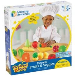 Educators Resource Learning Resources Pretend & Play Sliceable Fruits & Veggies Set* Kitchens & Play Food|Dress Up