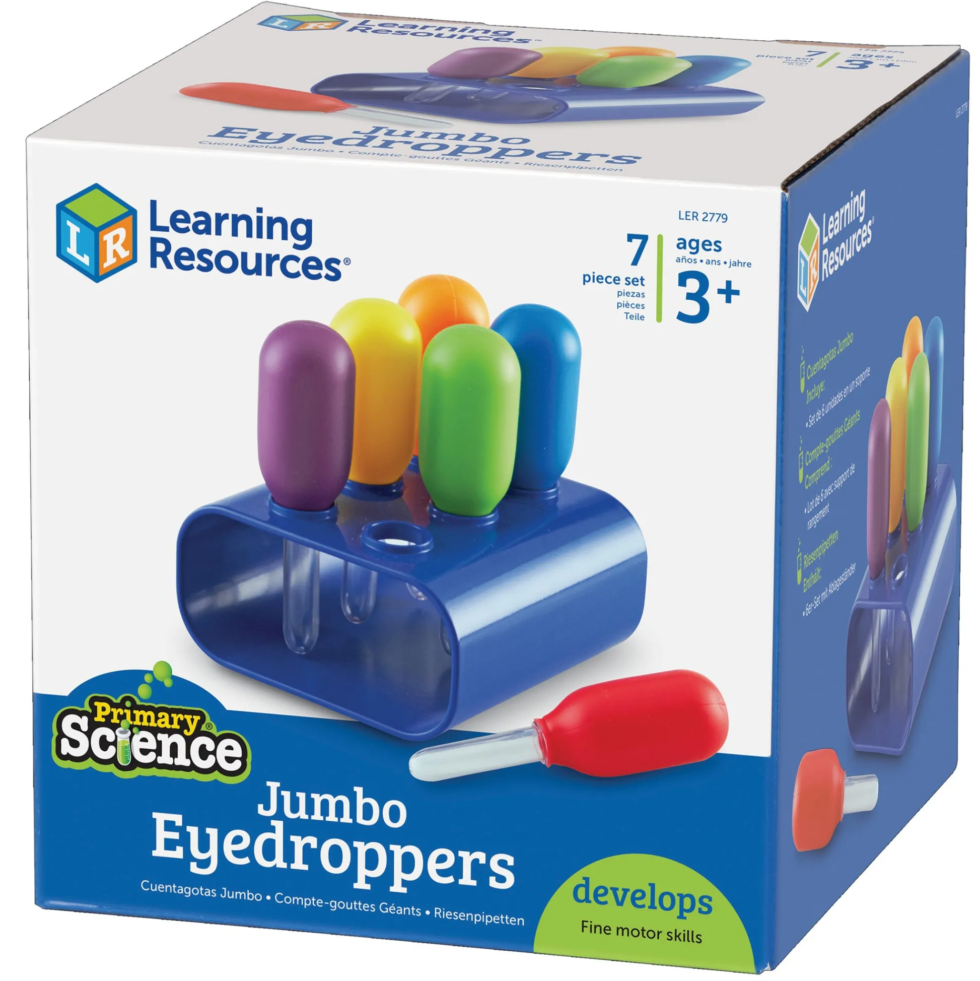 Educators Resource Learning Resources Primary Science Jumbo Eyedroppers Set with Stand* Preschool Education Toys & Activities