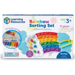 Educators Resource Learning Resources Rainbow Sorting Trays - Colorful Educational Toy for Early Math Skills* Preschool Education Toys & Activities