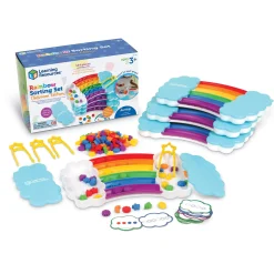 Educators Resource Learning Resources Rainbow Sorting Trays - Educational Classroom Set* Preschool Education Toys & Activities