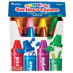 Educators Resource Learning Resources Rainbow Sorting Crayons - Educational Toy - 56 Pieces* Preschool Education Toys & Activities
