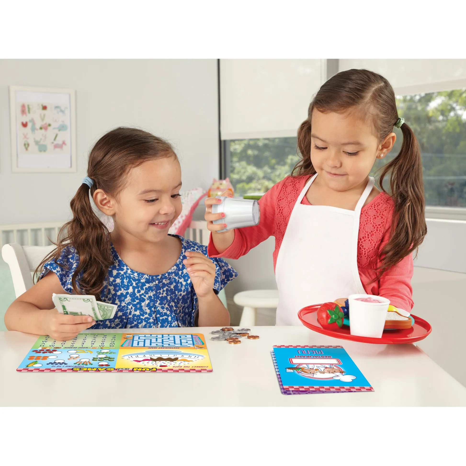 Educators Resource Learning Resources Serve It Up! Play Restaurant - Complete Pretend Playset* Kitchens & Play Food|Social & Emotional Skills