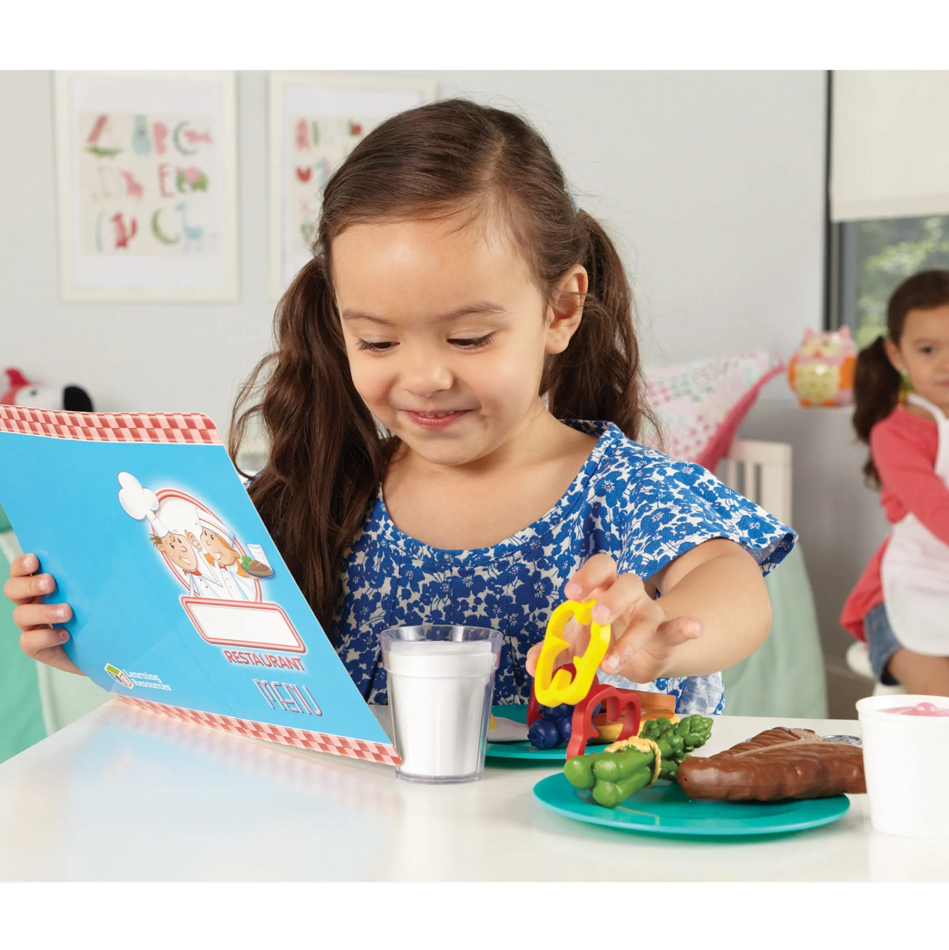 Educators Resource Learning Resources Serve It Up! Play Restaurant - Complete Pretend Playset* Kitchens & Play Food|Social & Emotional Skills
